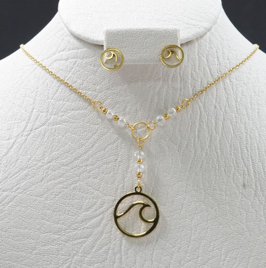 Jueguito corbatin murano ola blanco