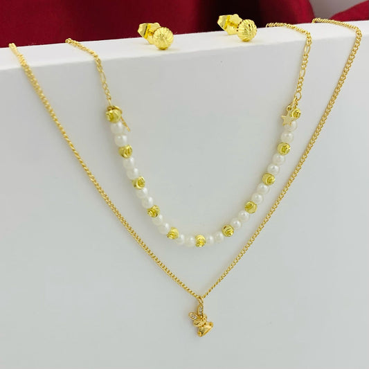 Juego doble con cadena de perlas
