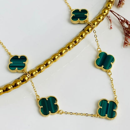 Collar Van Cleef rodinado 5 treboles
