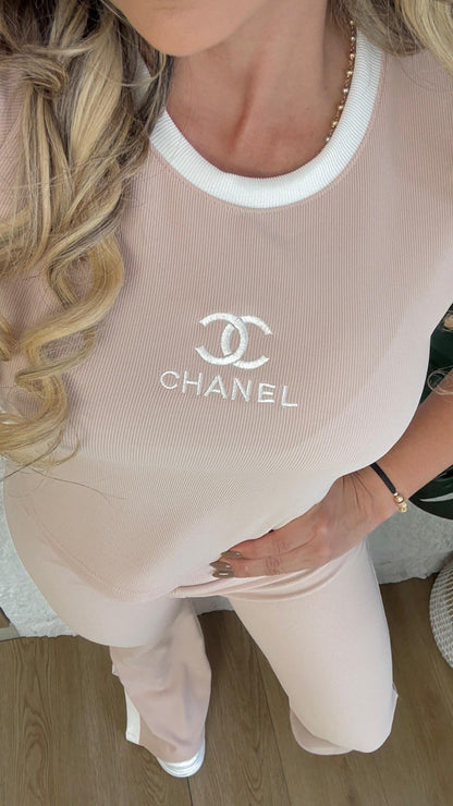Conjunto Rib bordado chanel