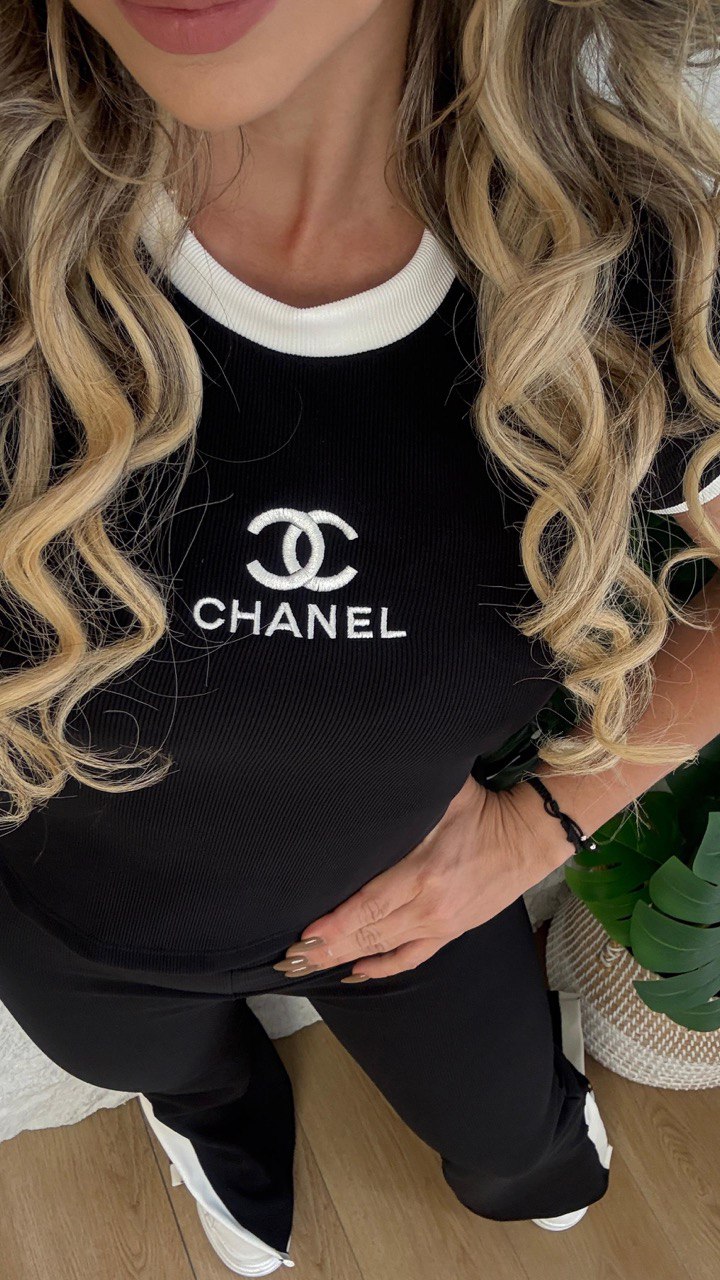 Conjunto Rib bordado chanel